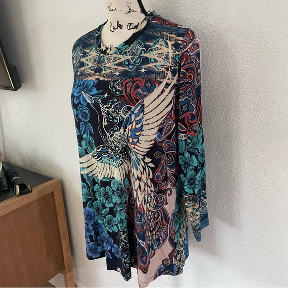 Johnny Was Multicolor Floral Crane Blouse - Picture 5 of 14